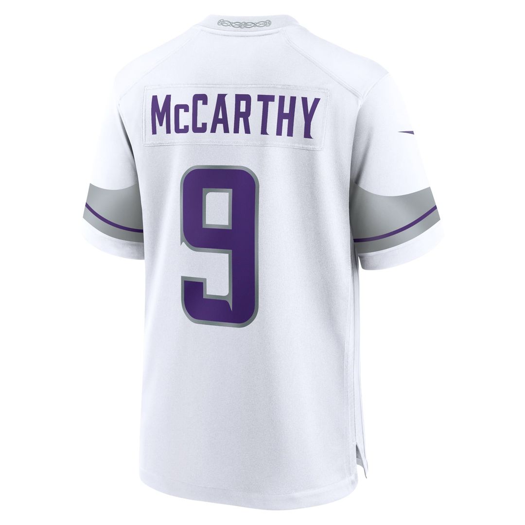 J.J. McCarthy Minnesota Vikings Youth Game Jersey - Purple