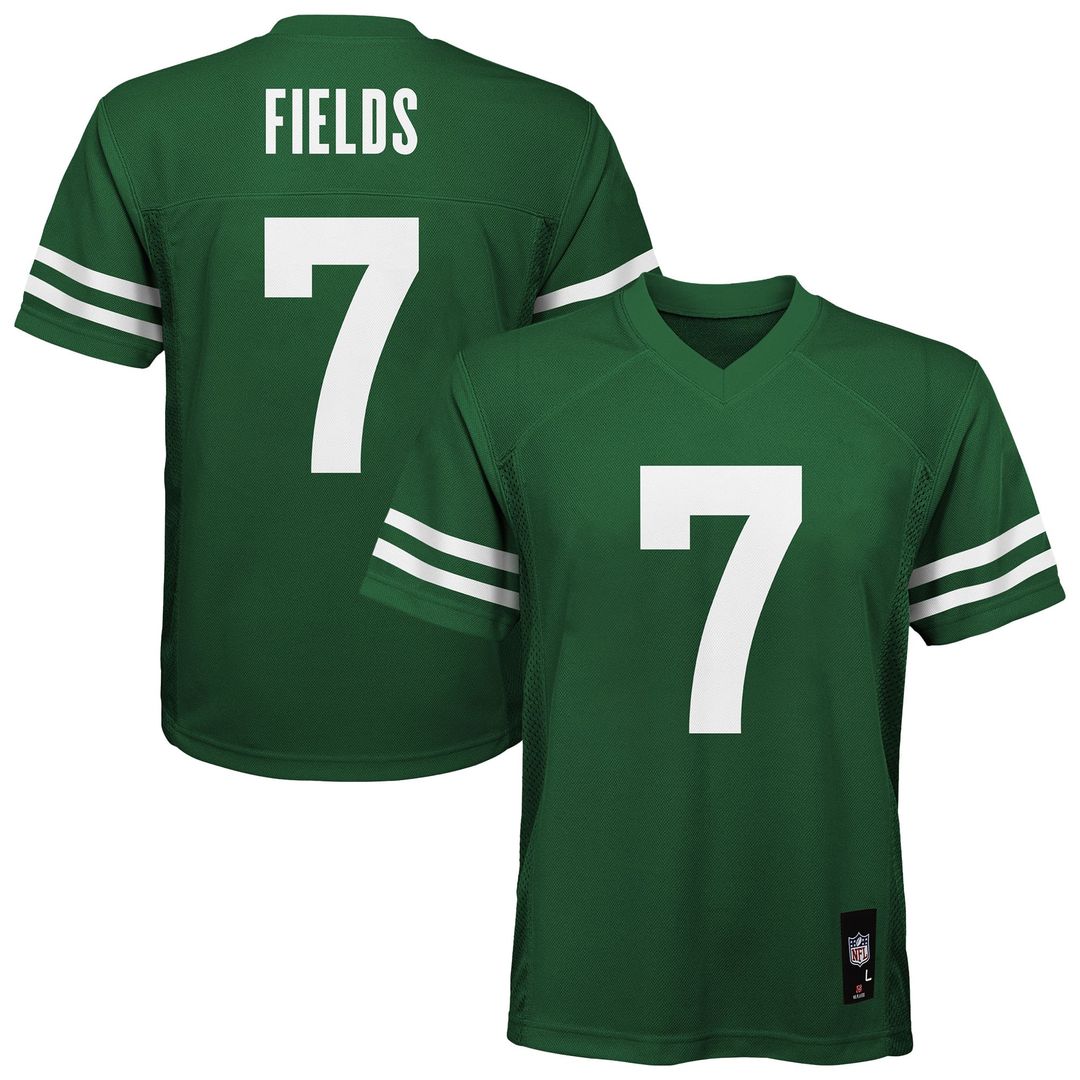 Justin Fields New York Jets Youth Replica Jersey - Green