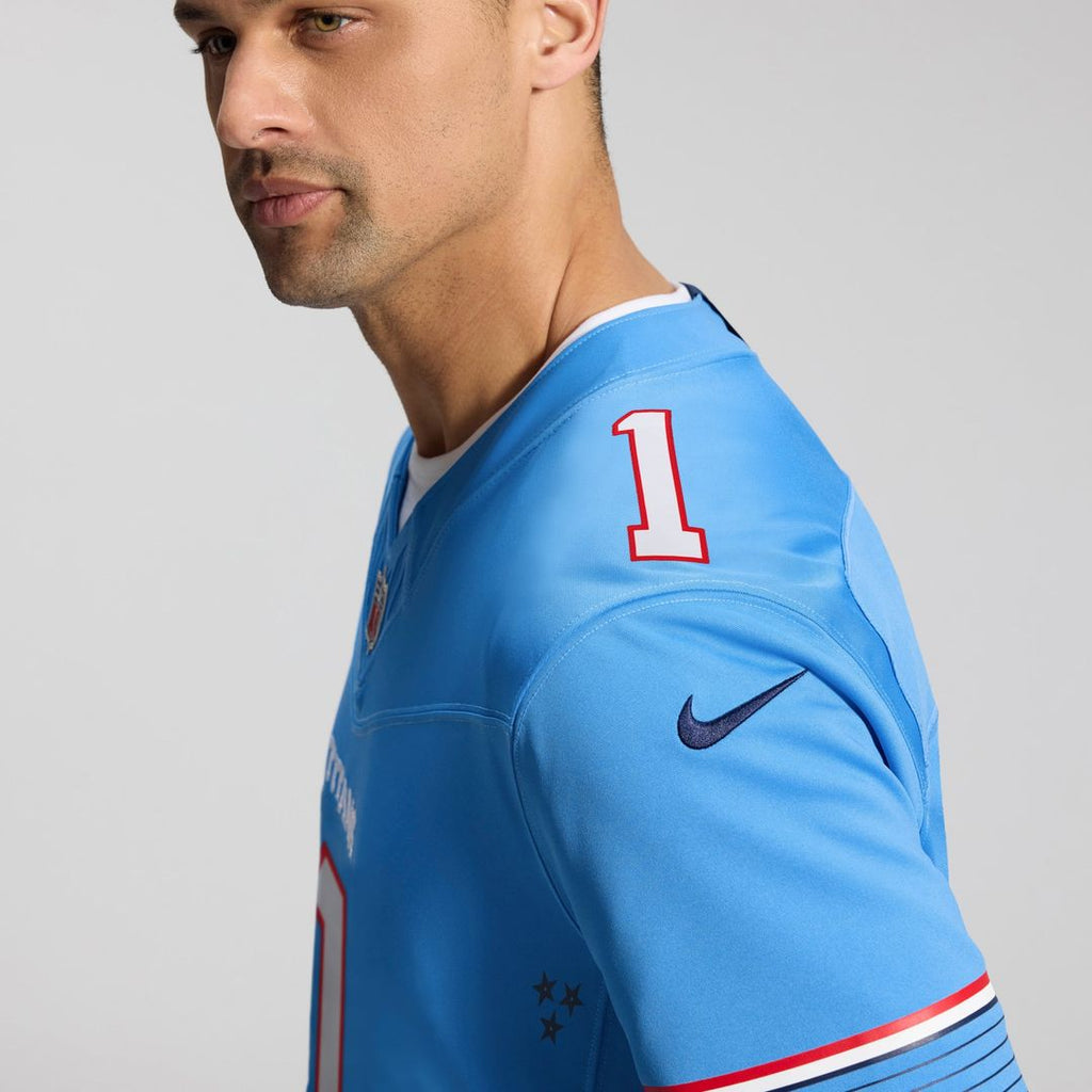 Cameron Ward Tennessee Titans Team Vapor F.U.S.E. Stitched Limited Jersey - Light Blue
