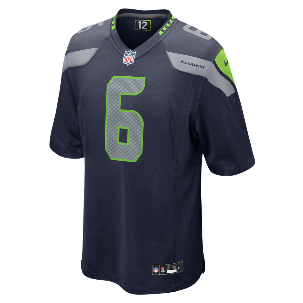 Jalen Milroe Seattle Seahawks Team Game Jersey - College Navy