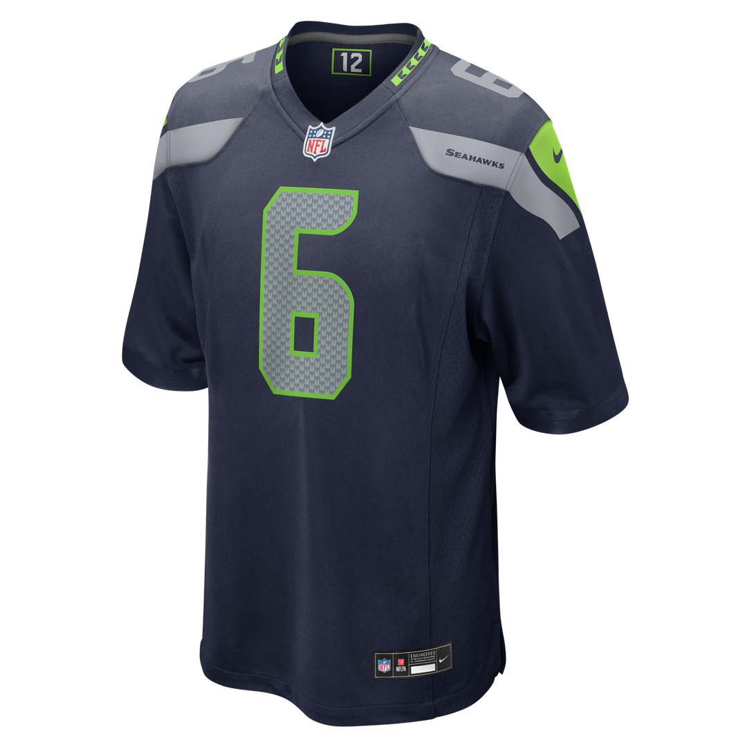 Jalen Milroe Seattle Seahawks Team Game Jersey - College Navy