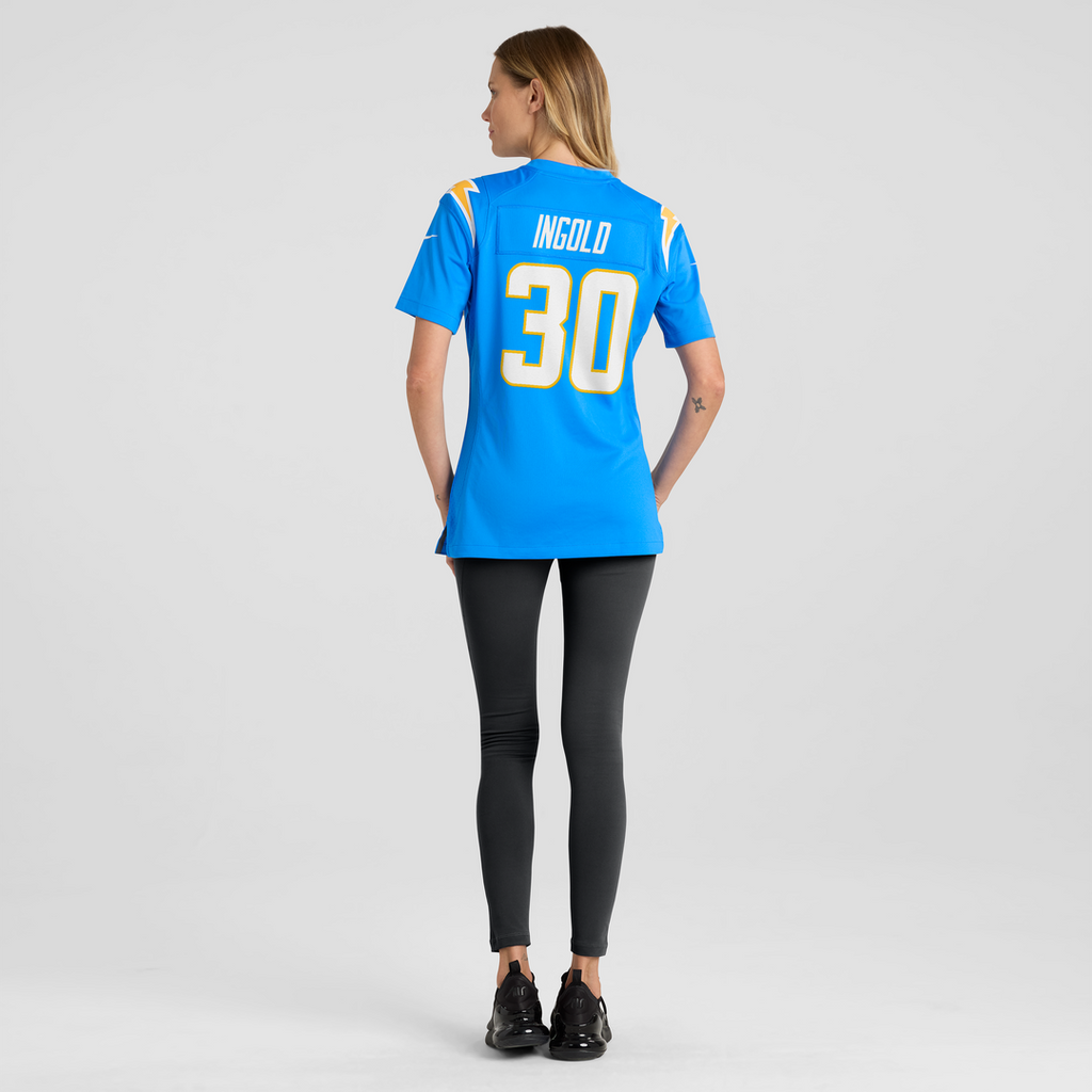 Alec Ingold Los Angeles Chargers Women's Team Game Jersey - Powder Blue
