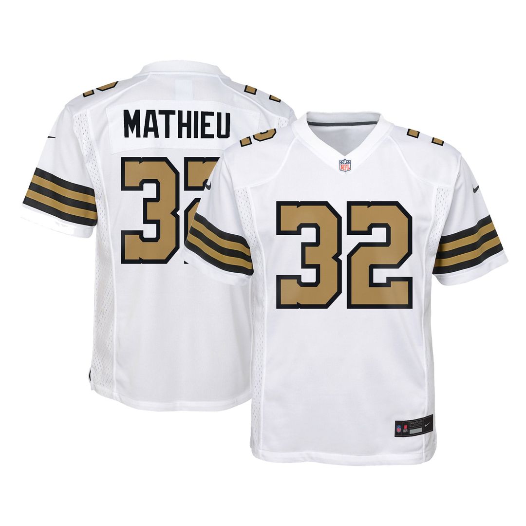 Tyrann Mathieu New Orleans Saints Youth Game Jersey - White