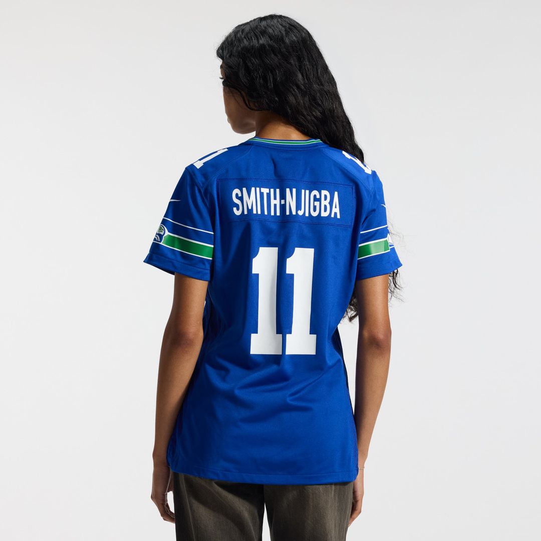 Jaxon Smith - Njigba Seattle Seahawks Women's Throwback Player Game Jersey - Royal