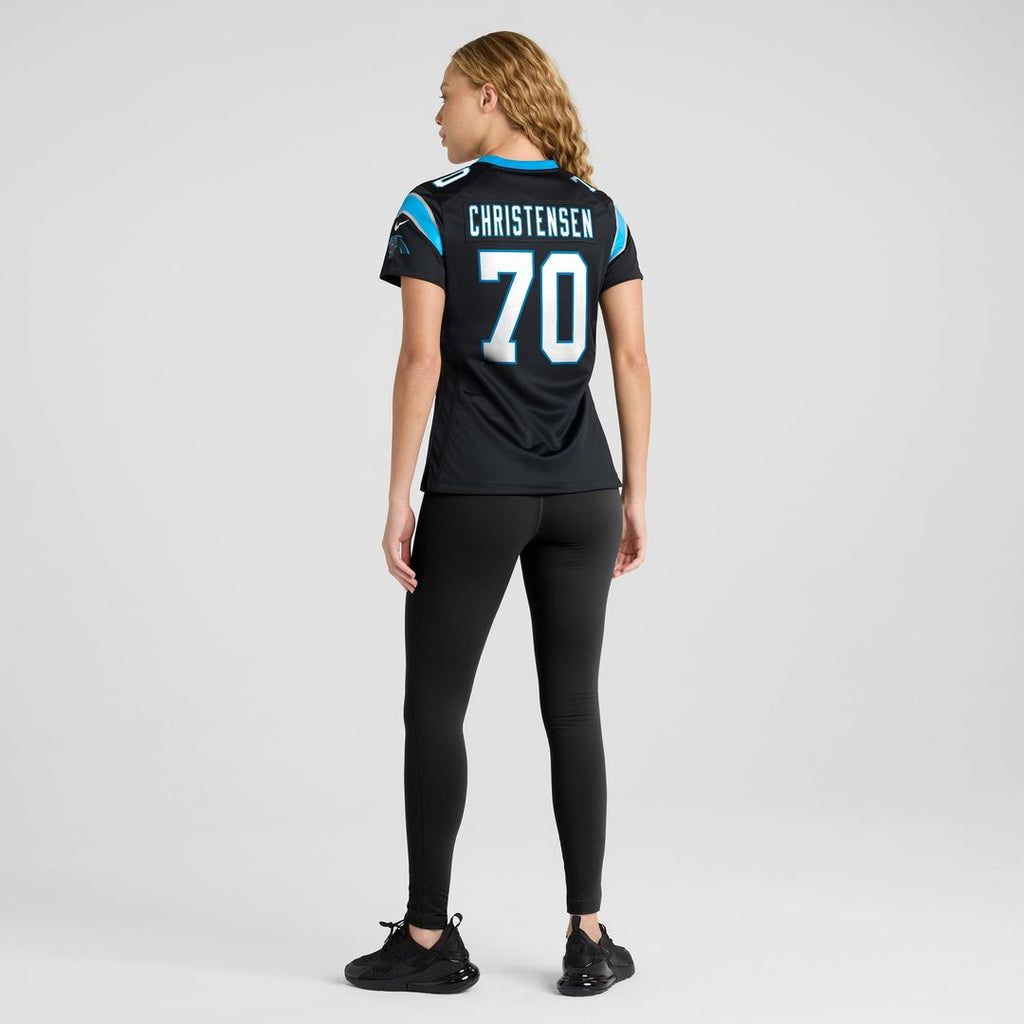 Brady Christensen Carolina Panthers Women's Team Game Jersey - Black