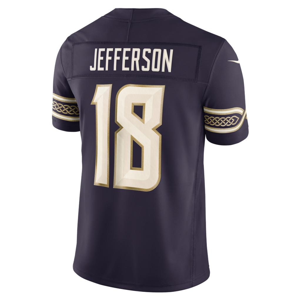 Justin Jefferson Minnesota Vikings 2026 Rivalries Collection Stitched Limited Jersey - Purple