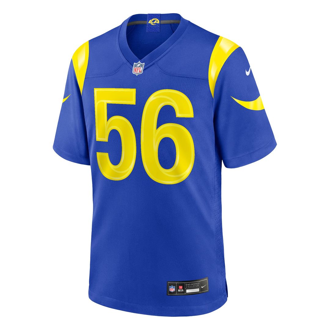 Shaun Dolac Los Angeles Rams Team Game Jersey - Royal