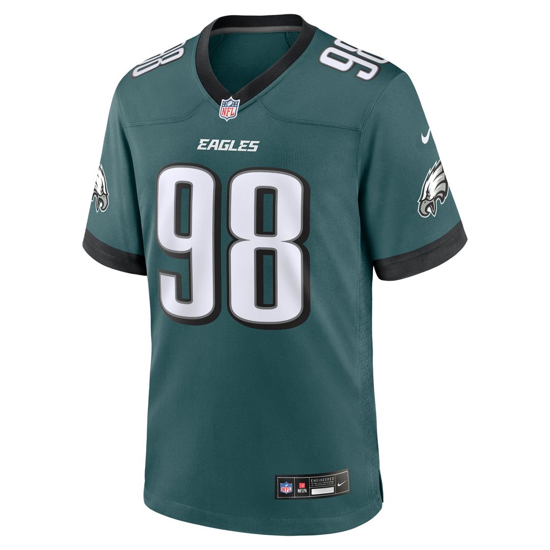 Jalen Carter Philadelphia Eagles Team Game Jersey - Midnight Green