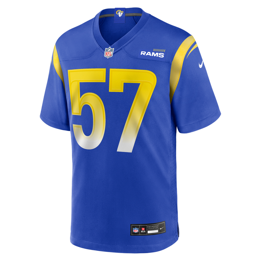 Ty Hamilton Los Angeles Rams Team Game Jersey - Royal