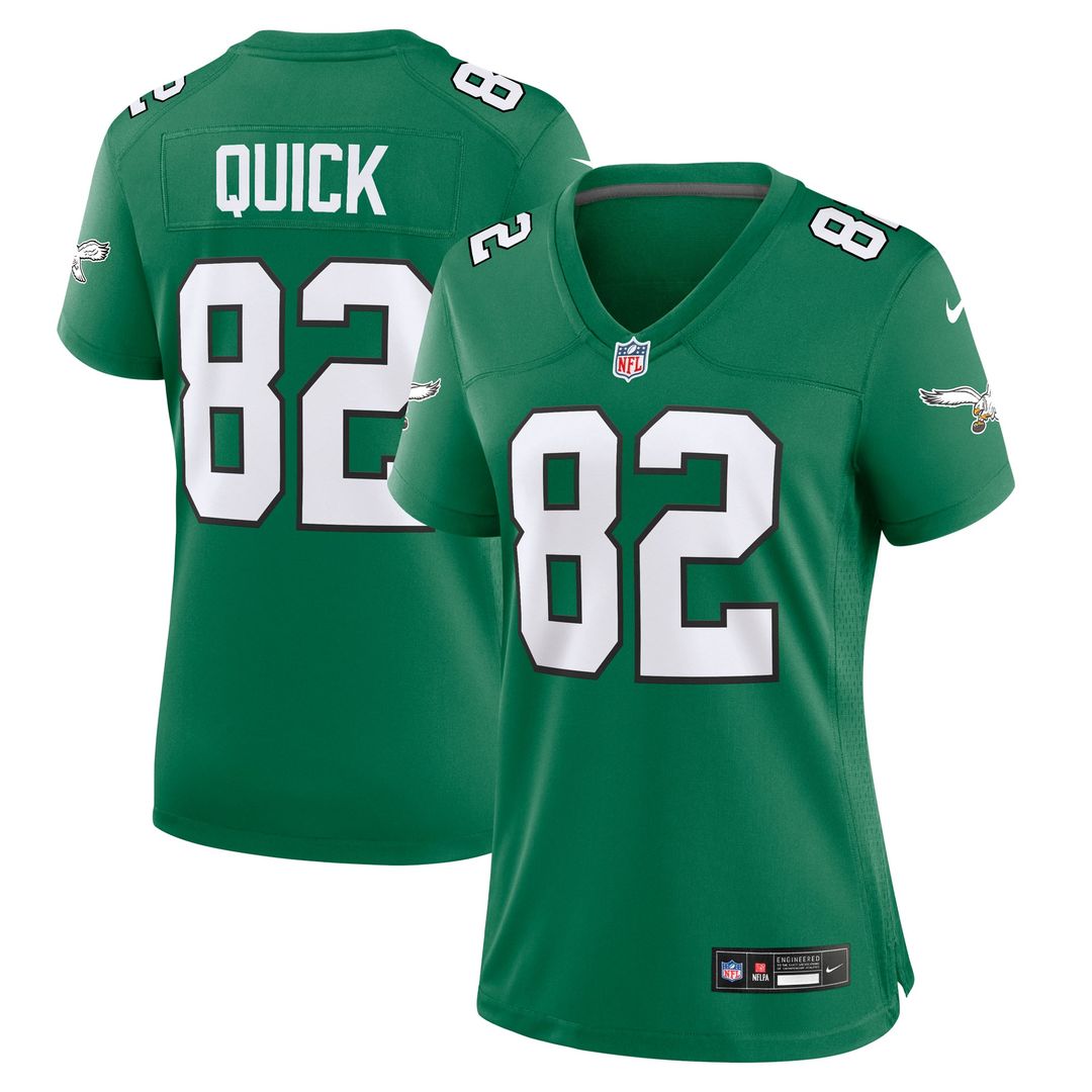 Mike Quick Philadelphia Eagles Women's Alternate Game Jersey - Kelly Green