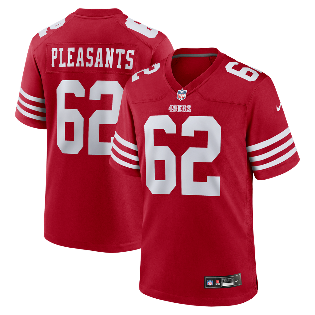 Austen Pleasants San Francisco 49ers Team Game Jersey - Scarlet