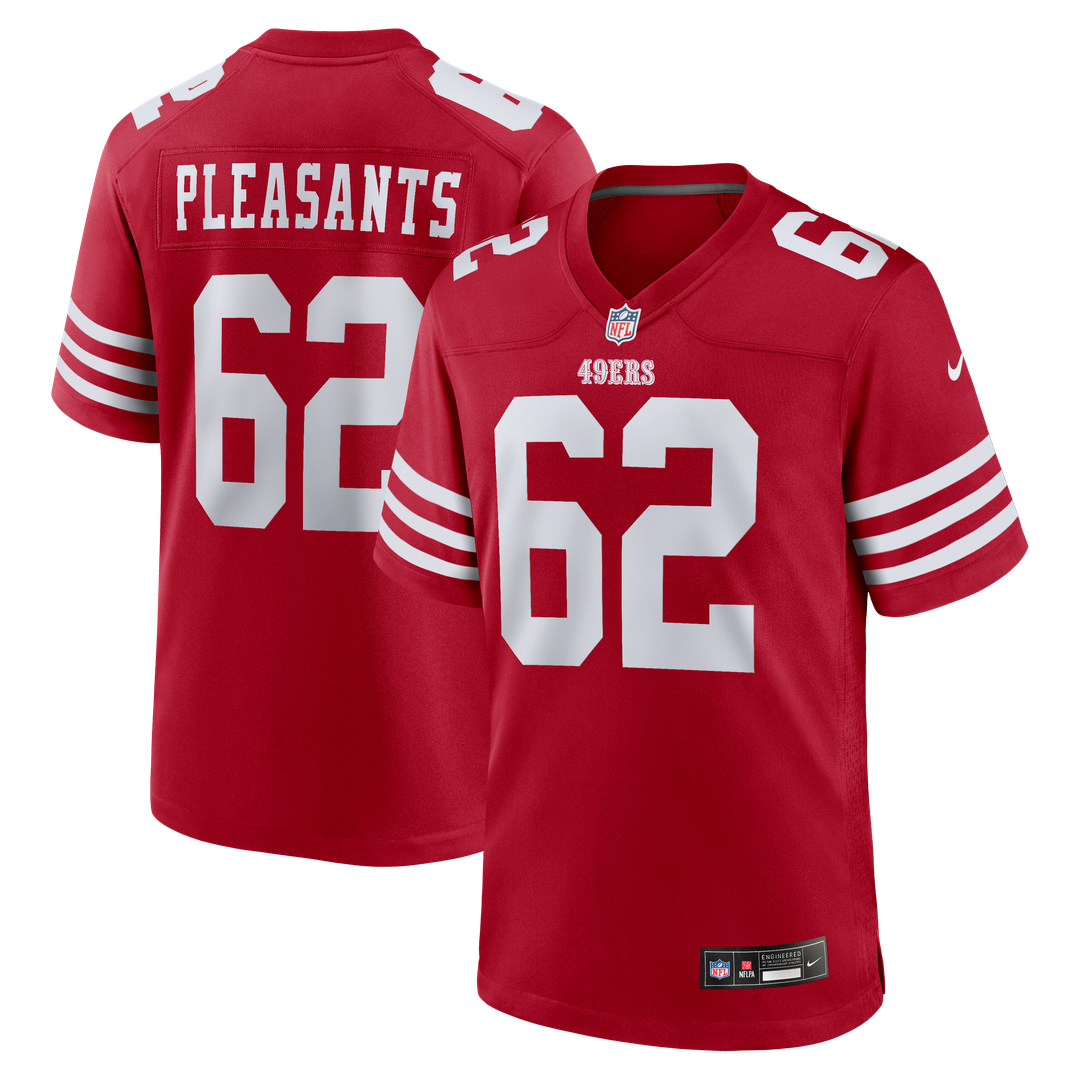 Austen Pleasants San Francisco 49ers Team Game Jersey - Scarlet