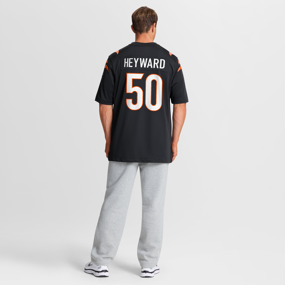 Shaka Heyward Cincinnati Bengals Team Game Jersey - Black