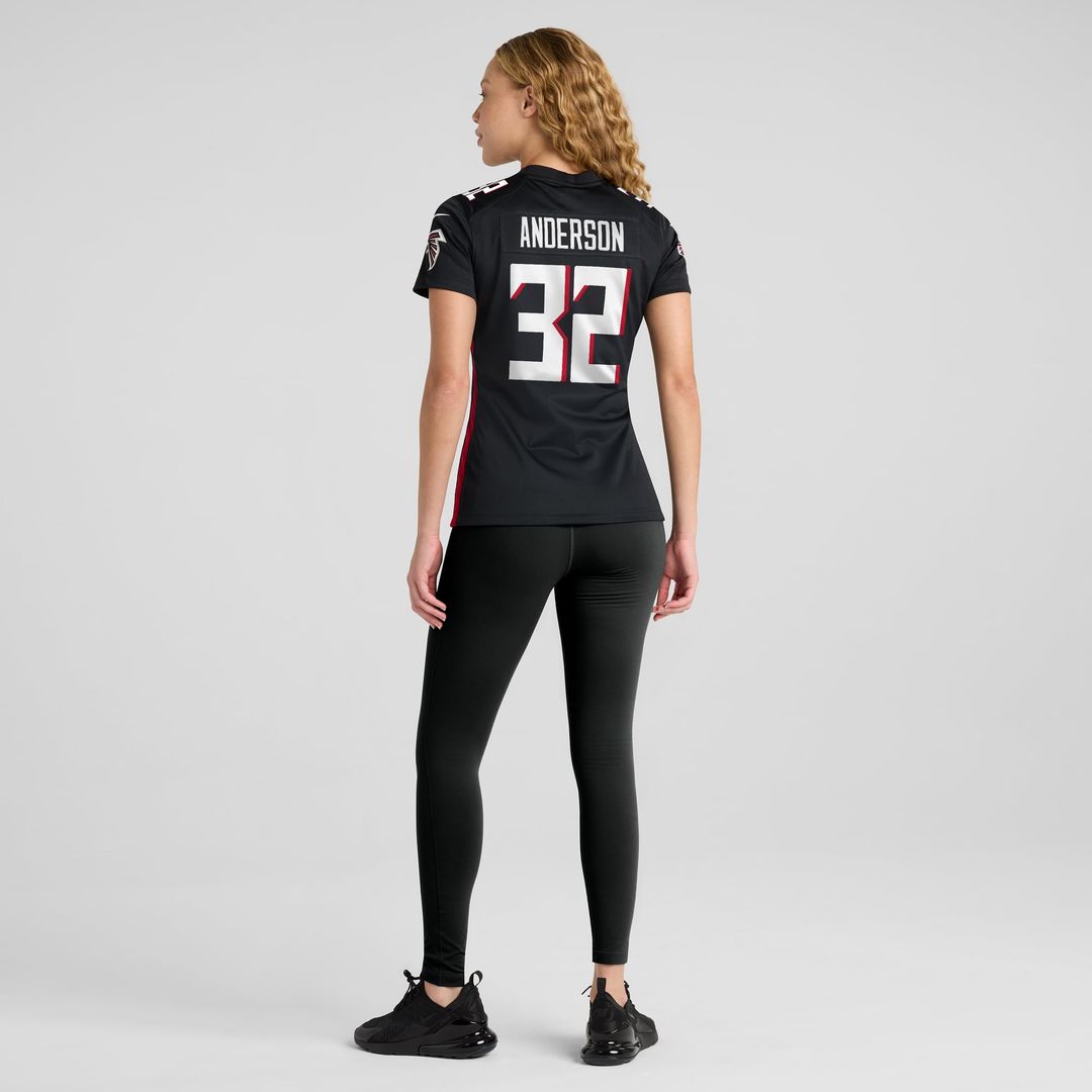 Jamal Anderson Atlanta Falcons Women's Game Retired Player Jersey - Black