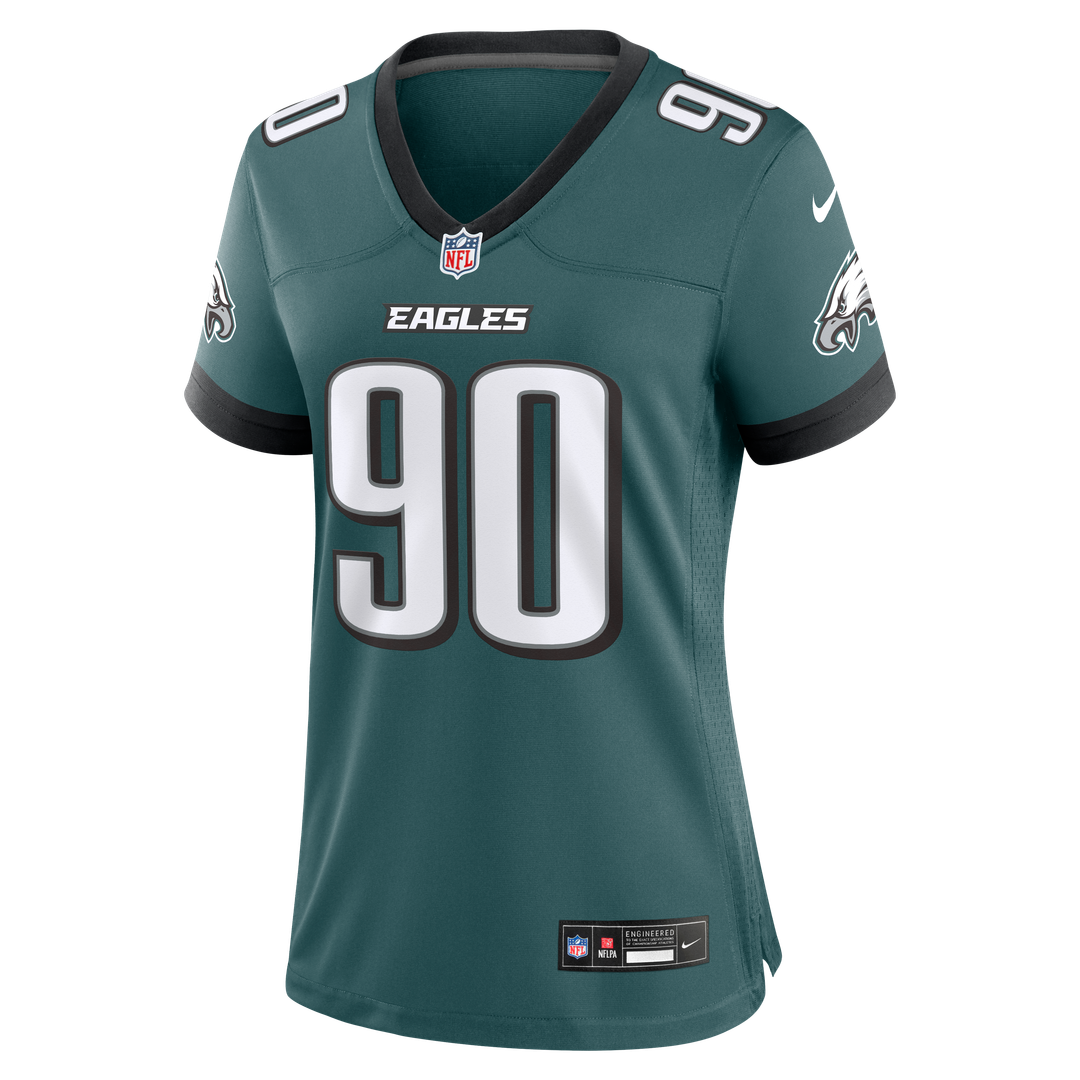 Jordan Davis Philadelphia Eagles Women's Team Game Jersey - Midnight Green