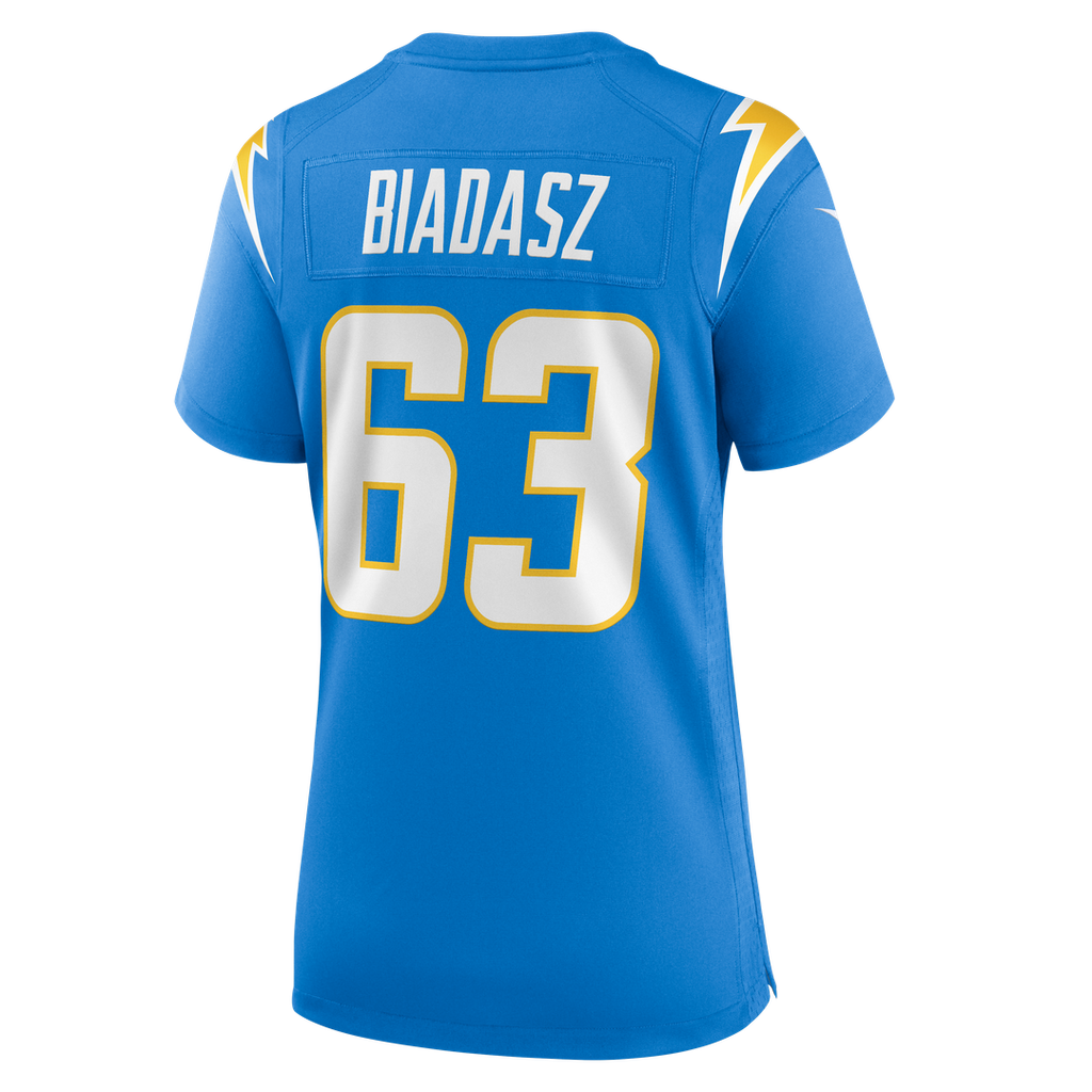 Tyler Biadasz Los Angeles Chargers Women's Team Game Jersey - Powder Blue