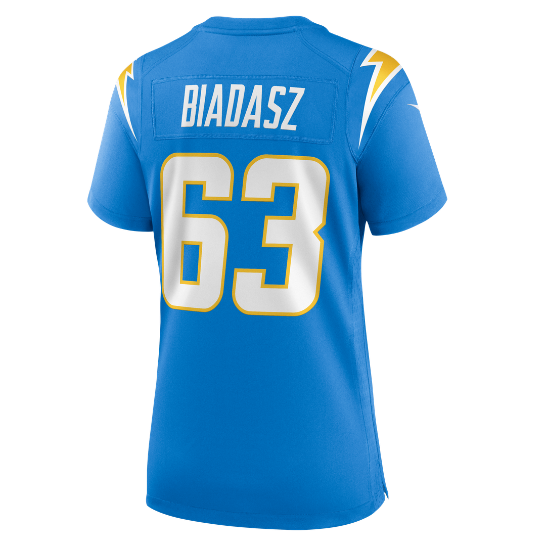 Tyler Biadasz Los Angeles Chargers Women's Team Game Jersey - Powder Blue
