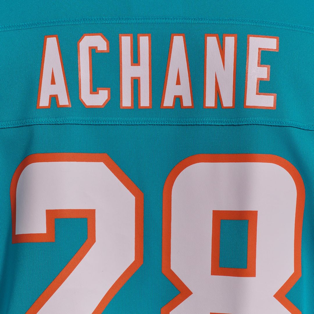 De’Von Achane Miami Dolphins Player Game Jersey - Aqua