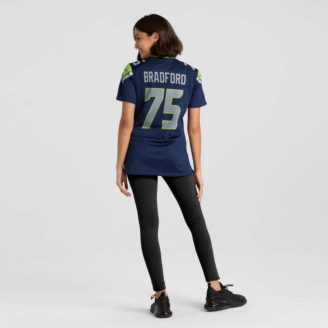 Anthony Bradford Seattle Seahawks Women's Team Game Jersey - College Navy