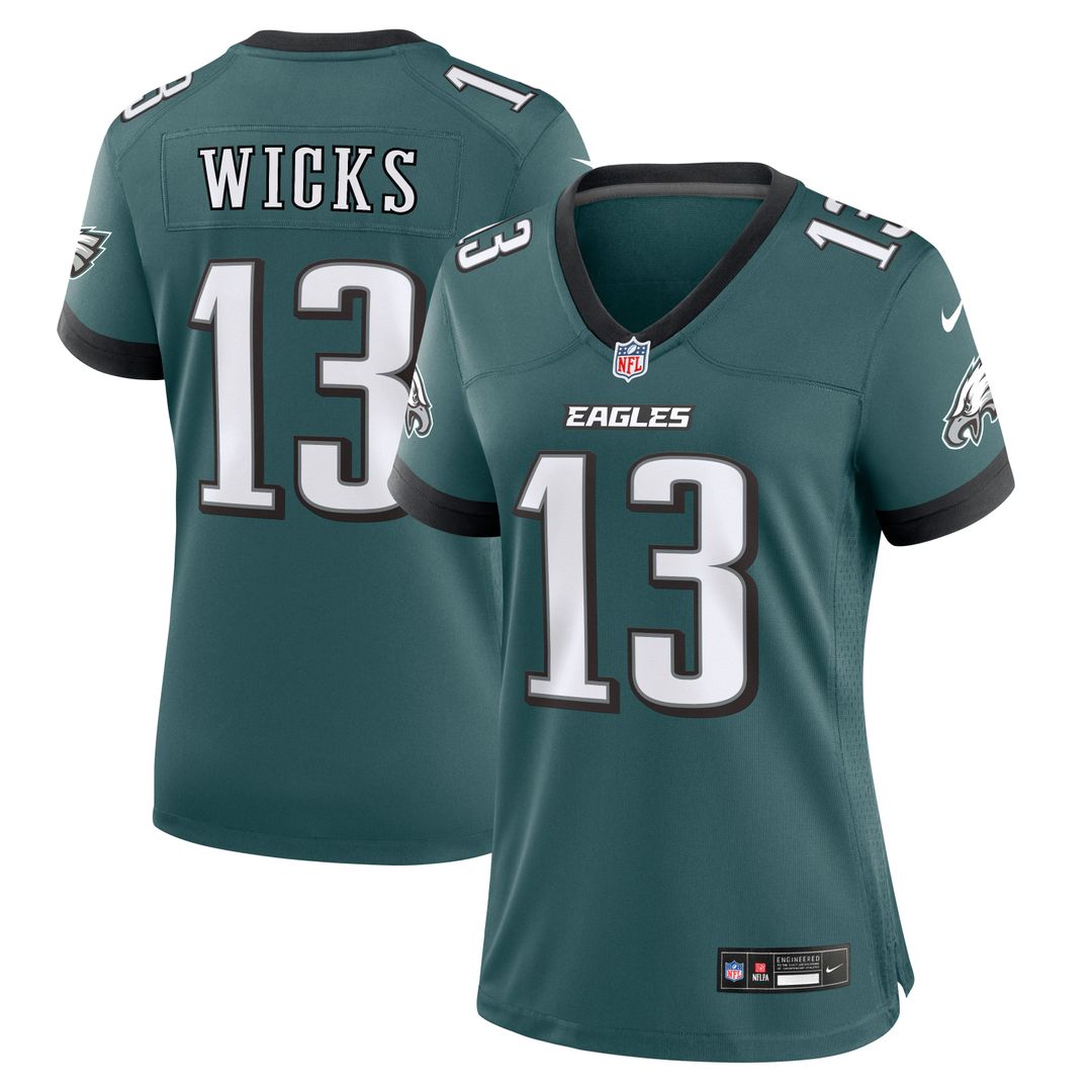 Dontayvion Wicks Philadelphia Eagles Women's Team Game Jersey - Midnight Green