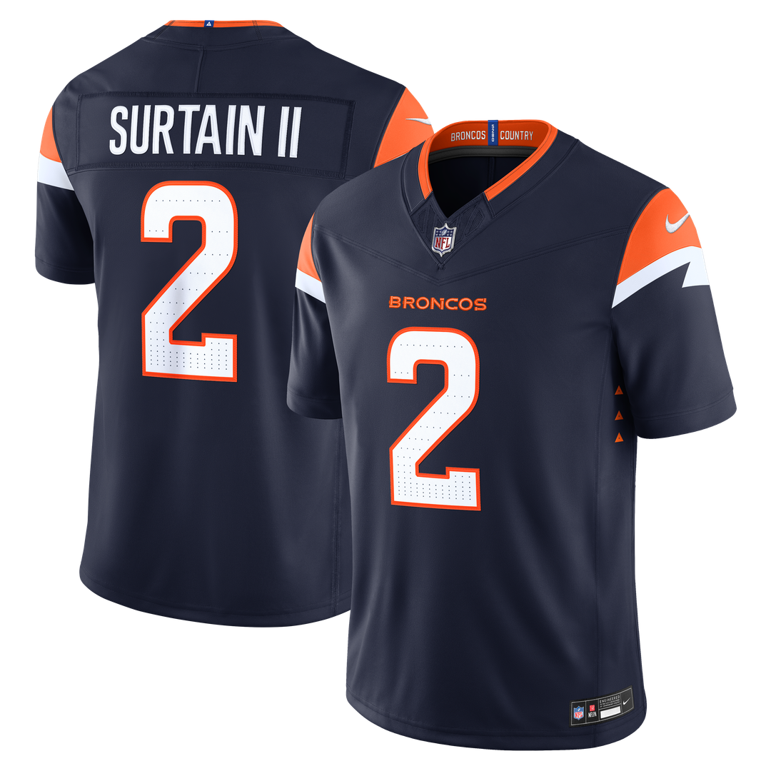 Patrick Surtain II Denver Broncos Team Vapor F.U.S.E. Stitched Limited Jersey - Orange