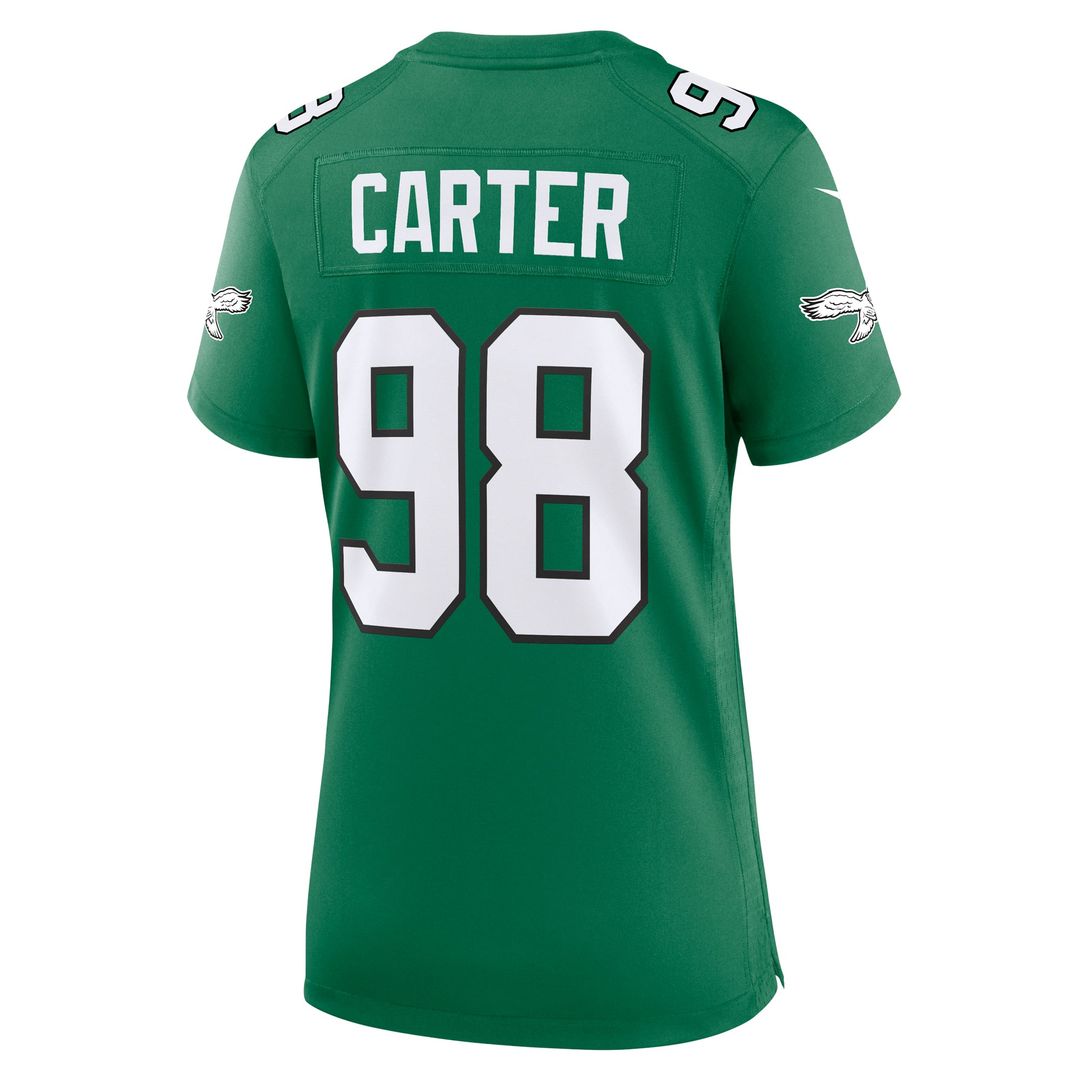 Jalen Carter Philadelphia Eagles Women's Alternate Game Jersey - Kelly Green