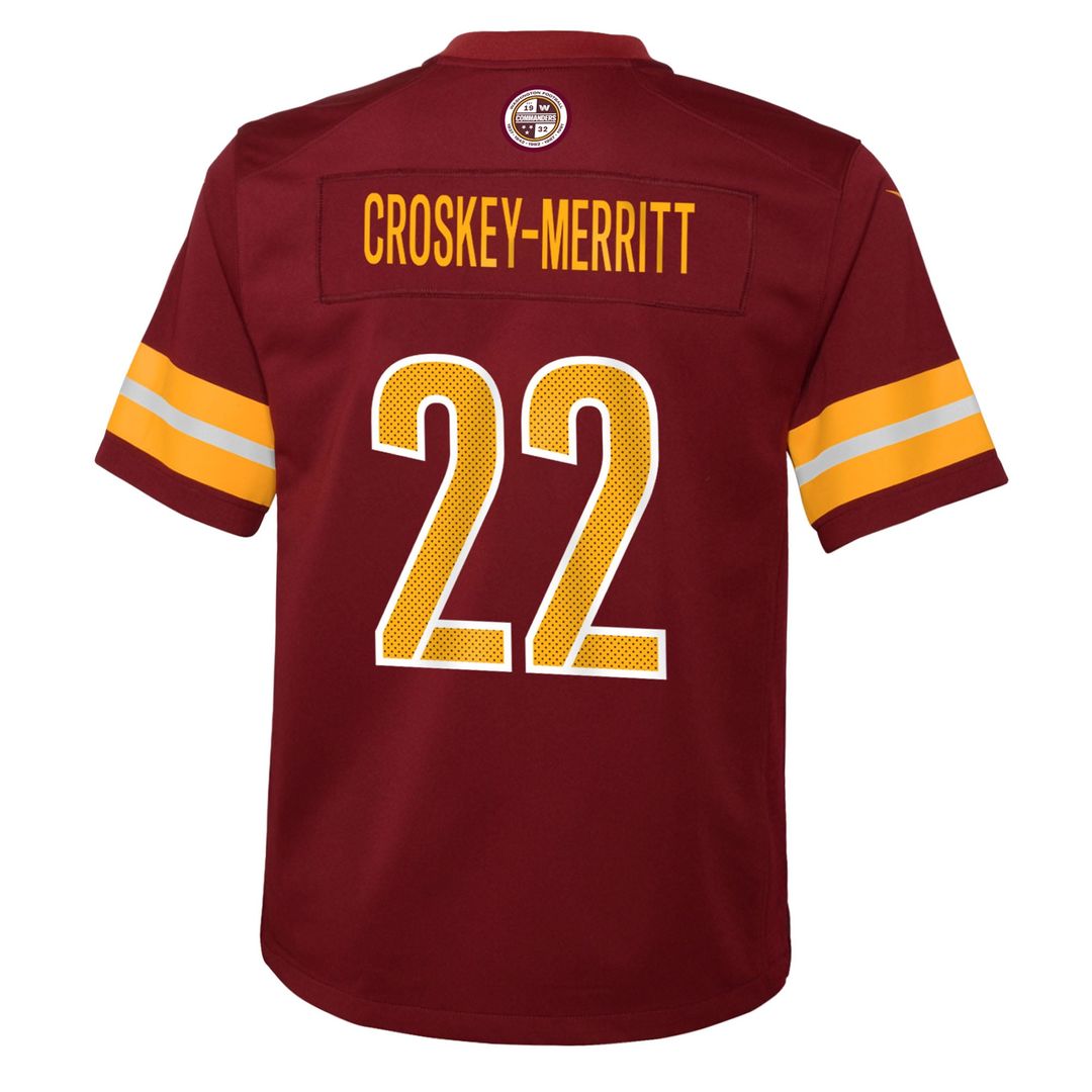 Jacory Croskey - Merritt Washington Commanders Youth Team Game Jersey - Burgundy