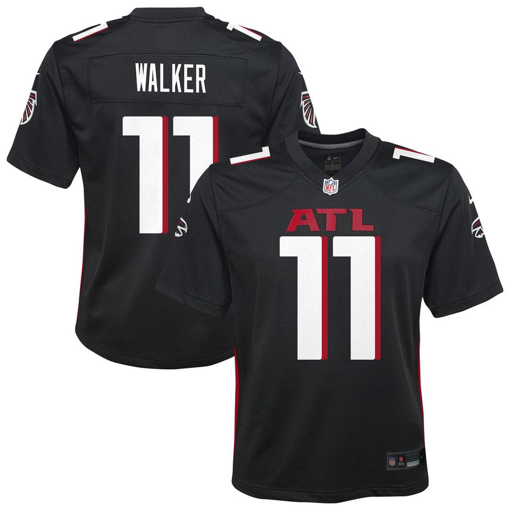 Jalon Walker Atlanta Falcons Youth Team Game Jersey - Black