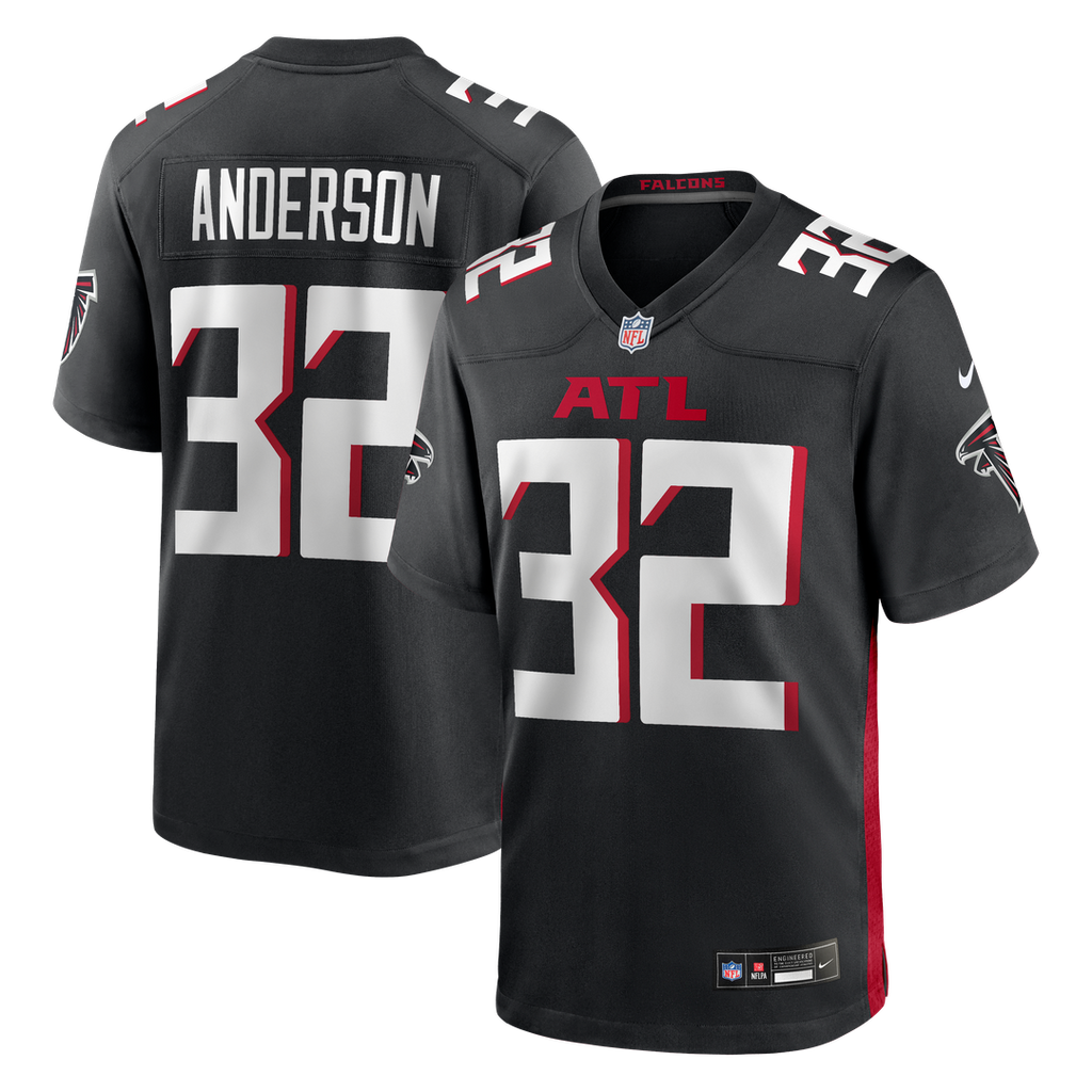 Jamal Anderson Atlanta Falcons Game Retired Player Jersey - Black