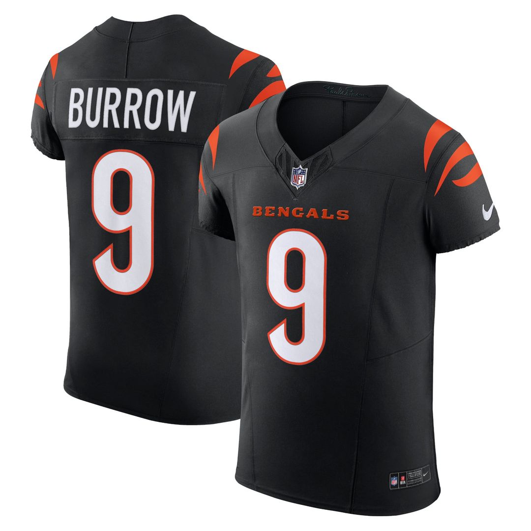Joe Burrow Cincinnati Bengals Team Vapor F.U.S.E. Elite Jersey - Black