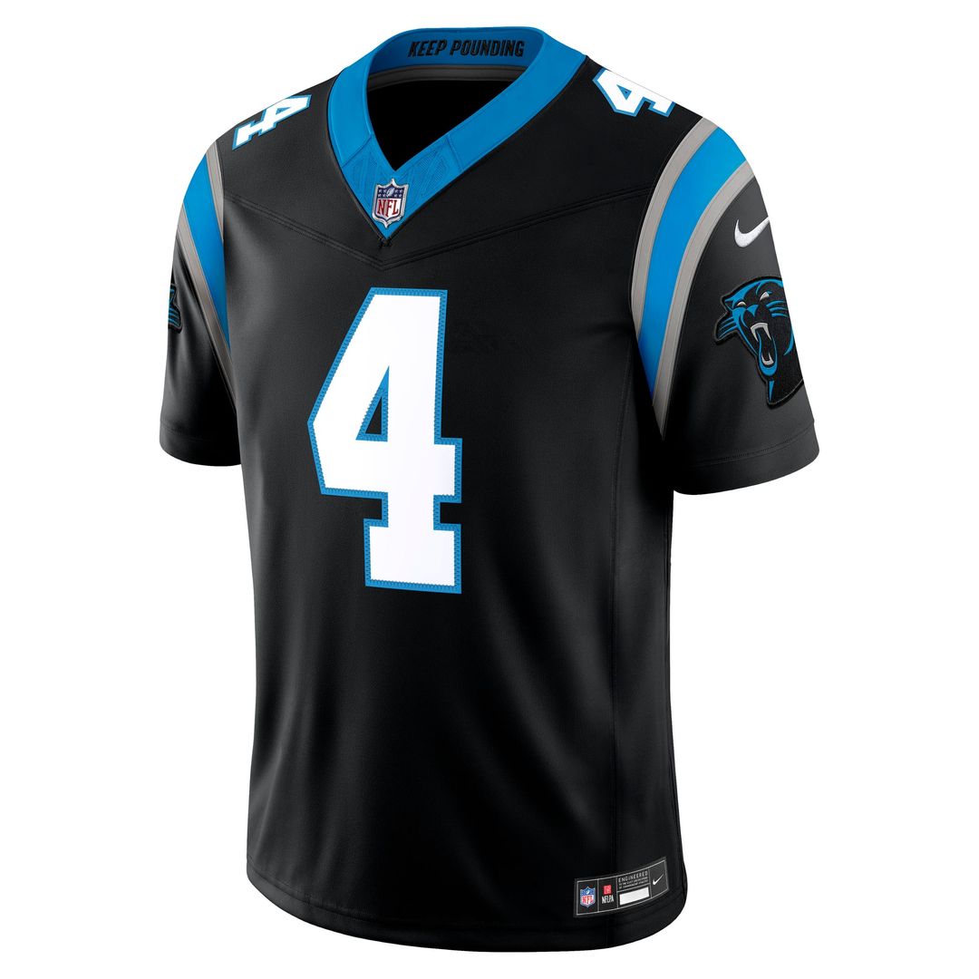 Tetairoa McMillan Carolina Panthers Team Vapor F.U.S.E. Stitched Limited Jersey - Black