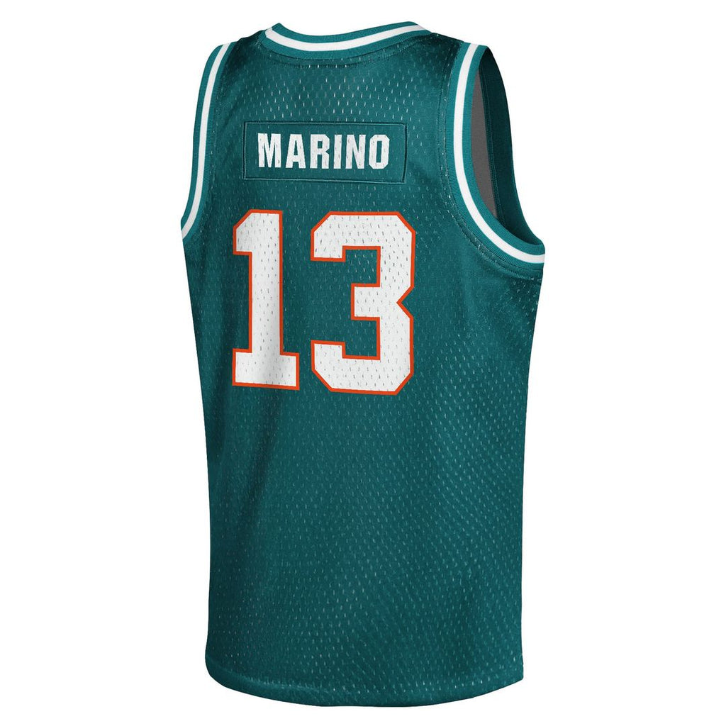 Dan Marino Miami Dolphins Youth Retired Player NFL Basketball Fashion Jersey - Aqua