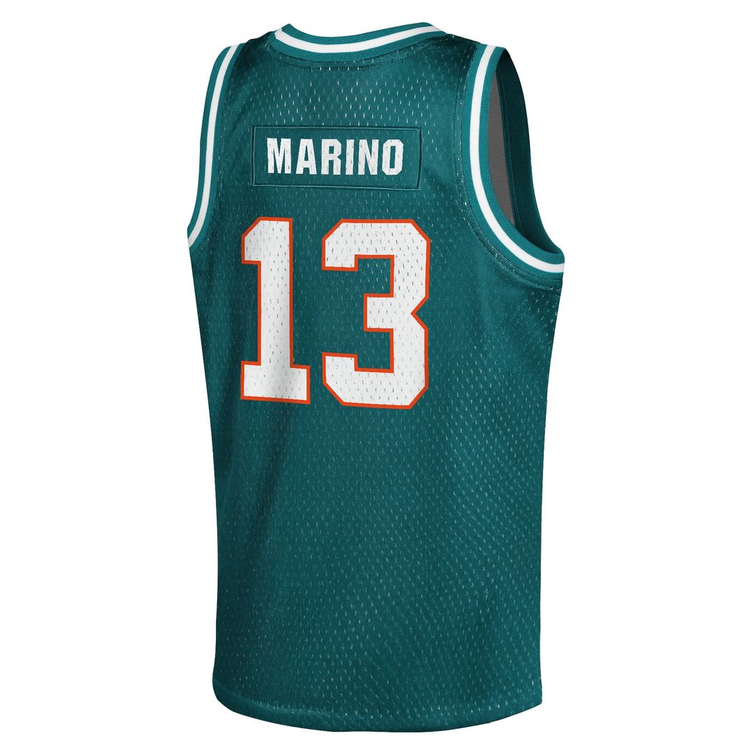 Dan Marino Miami Dolphins Youth Retired Player NFL Basketball Fashion Jersey - Aqua