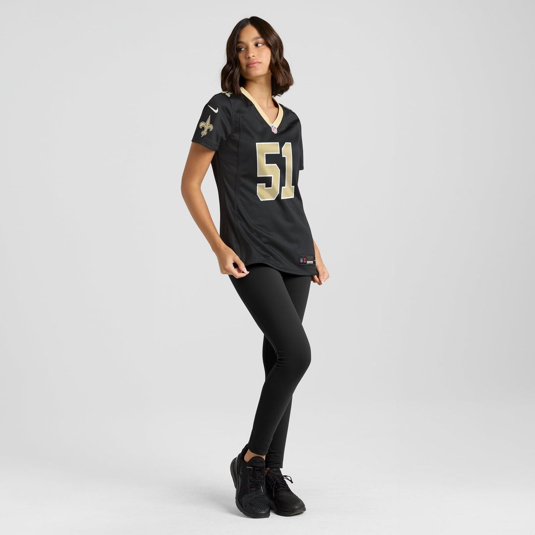 Jonathan Vilma New Orleans Saints Women's Game Retired Player Jersey - Black