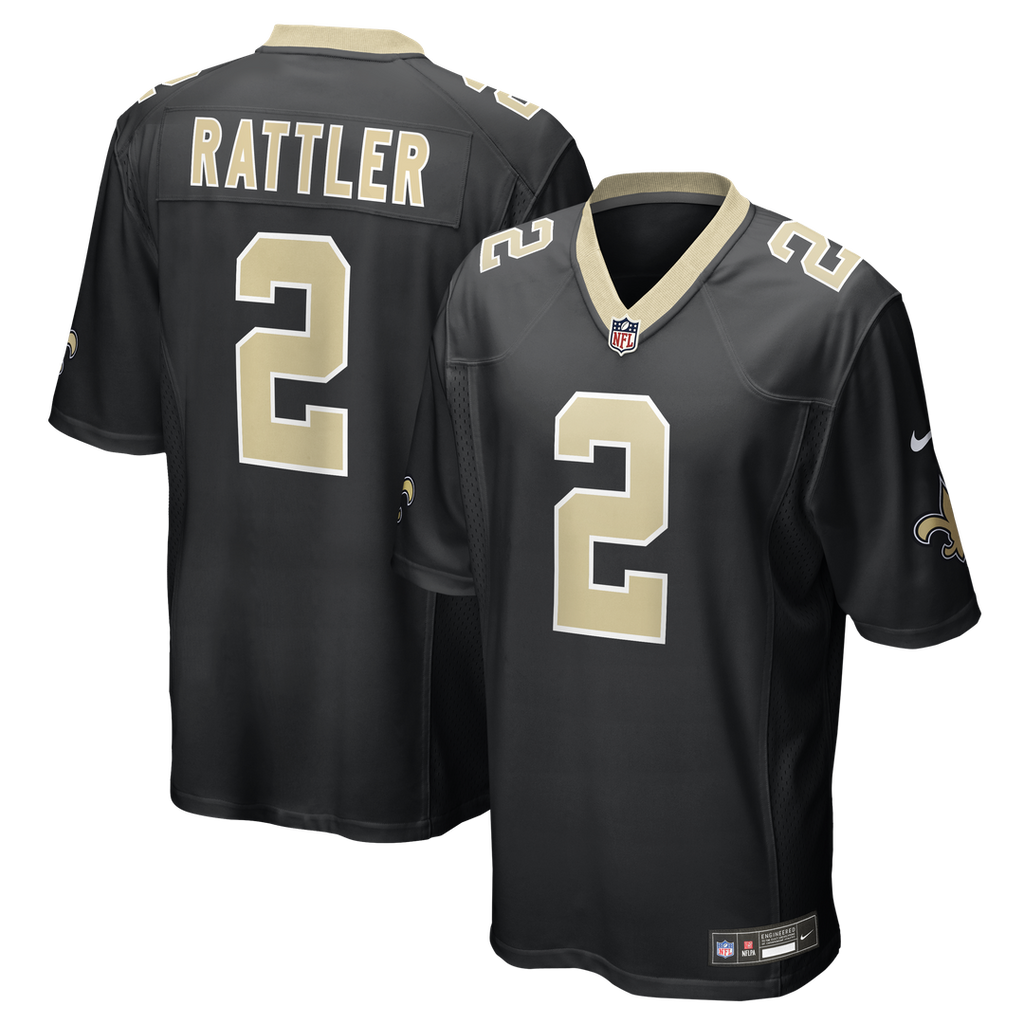 Spencer Rattler New Orleans Saints Team Game Jersey - Black