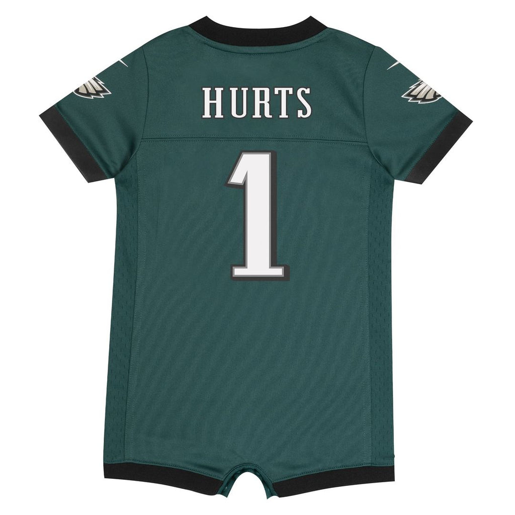 Jalen Hurts Philadelphia Eagles Newborn Romper Game Jersey - Midnight Green