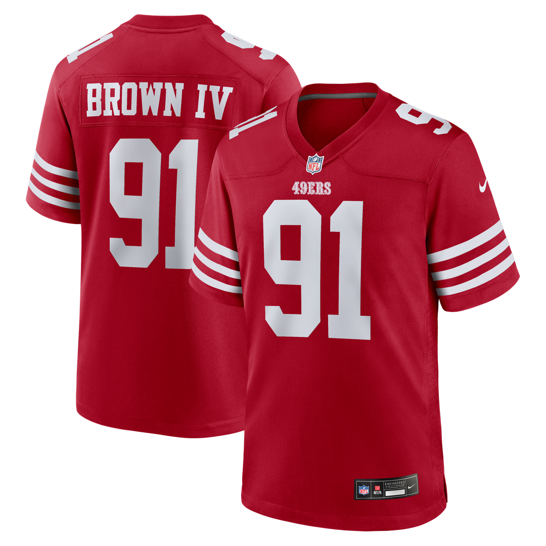 Earnest Brown IV San Francisco 49ers Team Game Jersey - Scarlet
