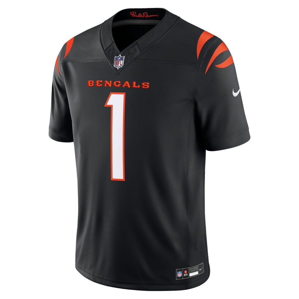 Ja'Marr Chase Cincinnati Bengals Team Vapor F.U.S.E. Stitched Limited Jersey - Black