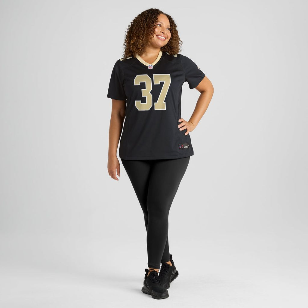 Steve Gleason New Orleans Saints Women's Game Retired Player Jersey - Black