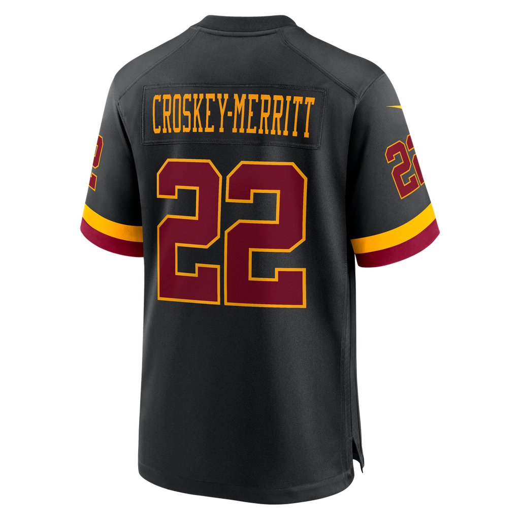 Jacory Croskey - Merritt Washington Commanders Hail Raiser Alternate Game Jersey - Black