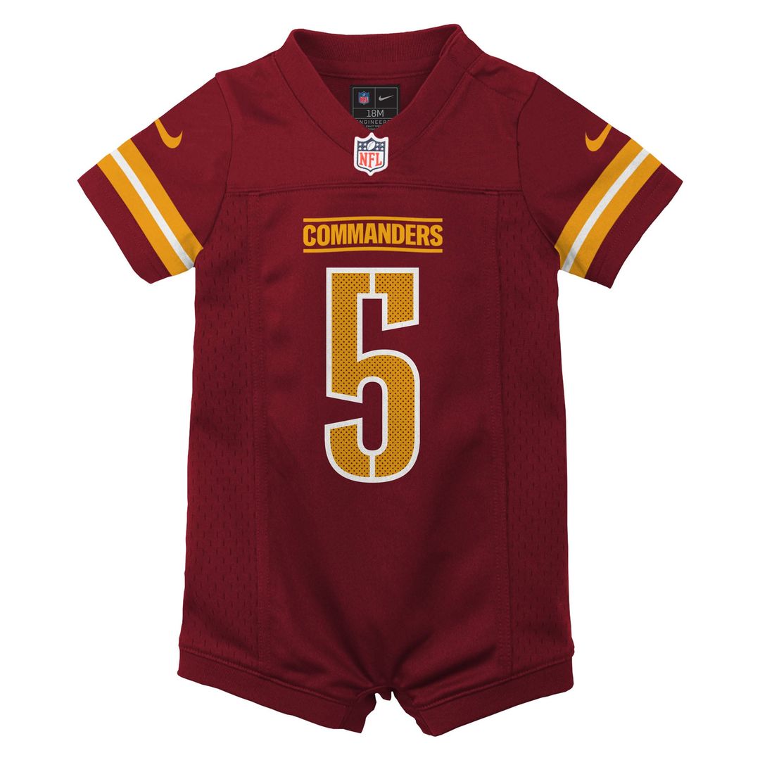 Jayden Daniels Washington Commanders Newborn Romper Game Jersey - Burgundy