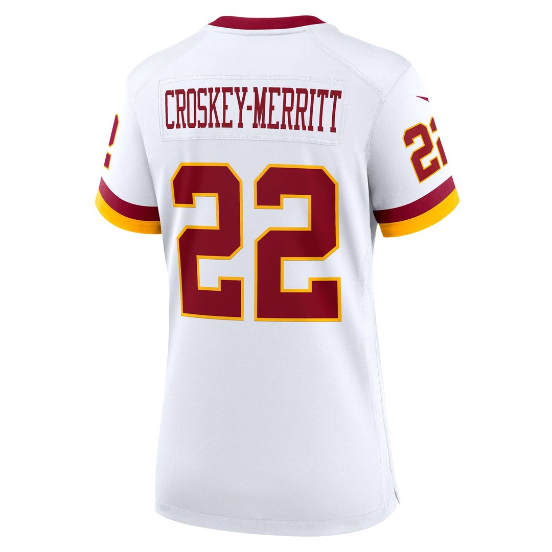 Jacory Croskey - Merritt Washington Commanders Women's Game Super Bowl Era Jersey - White