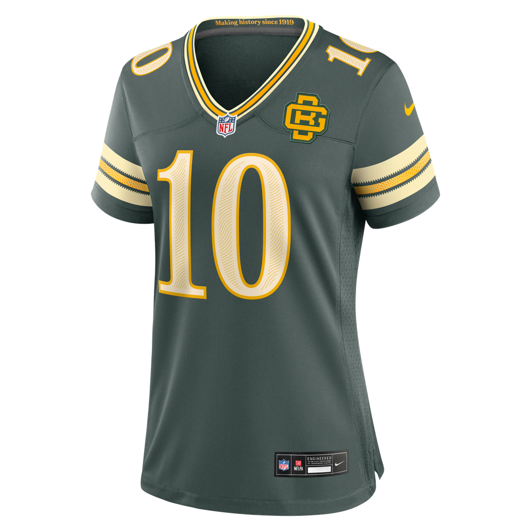 Jordan Love Green Bay Packers Women's 2026 Rivalries Collection Game Jersey - Green
