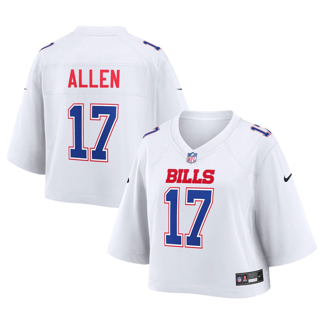 Josh Allen Buffalo Bills Women's Cropped Fashion Game Jersey - White