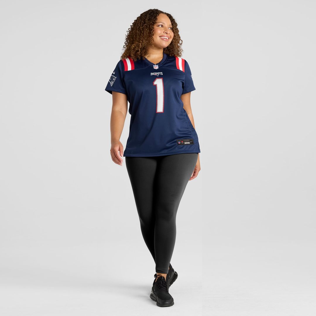 Number 1 Mom New England Patriots Women's Game Jersey - Navy