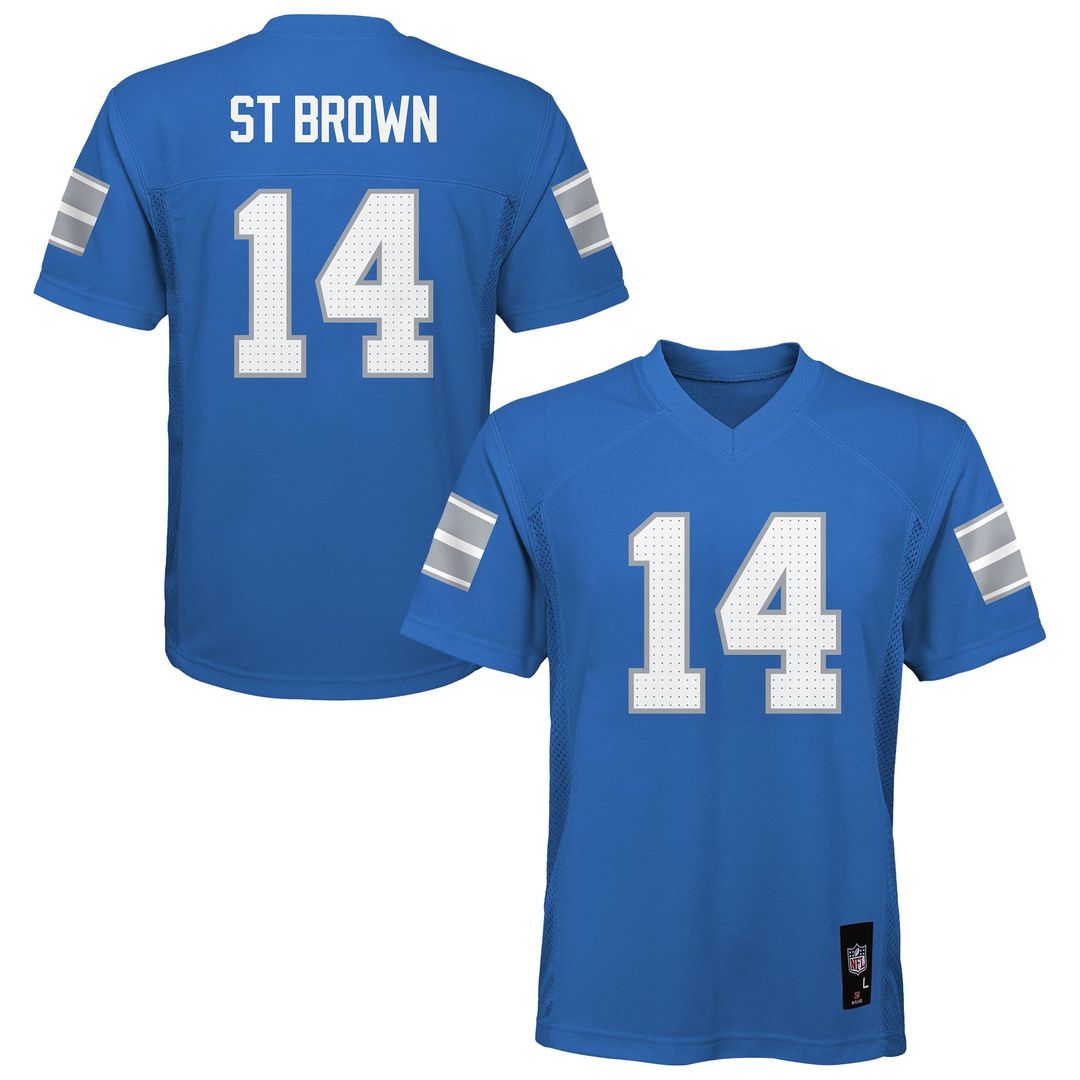Amon - Ra St. Brown Detroit Lions Youth Replica Jersey - Blue