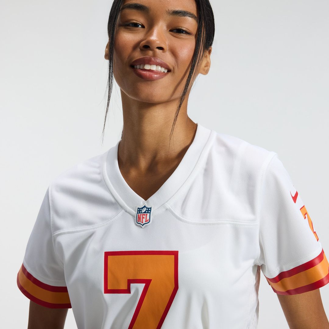 Bucky Irving '76 Tampa Bay Buccaneers Women's Game Jersey - White