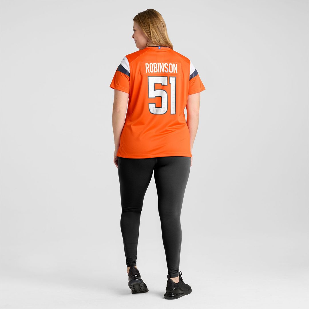Que Robinson Denver Broncos Women's Team Game Jersey - Orange