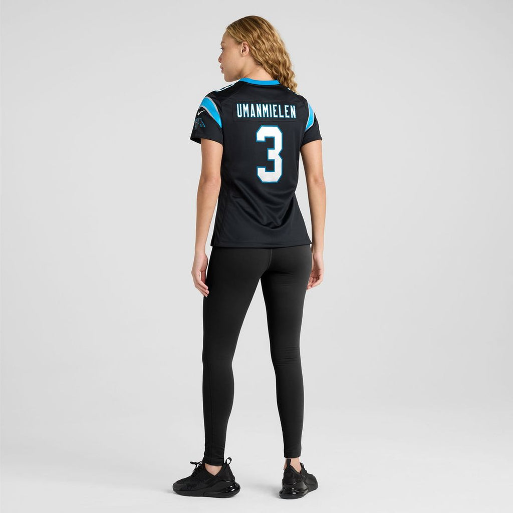 Princely Umanmielen Carolina Panthers Women's Team Game Jersey - Black