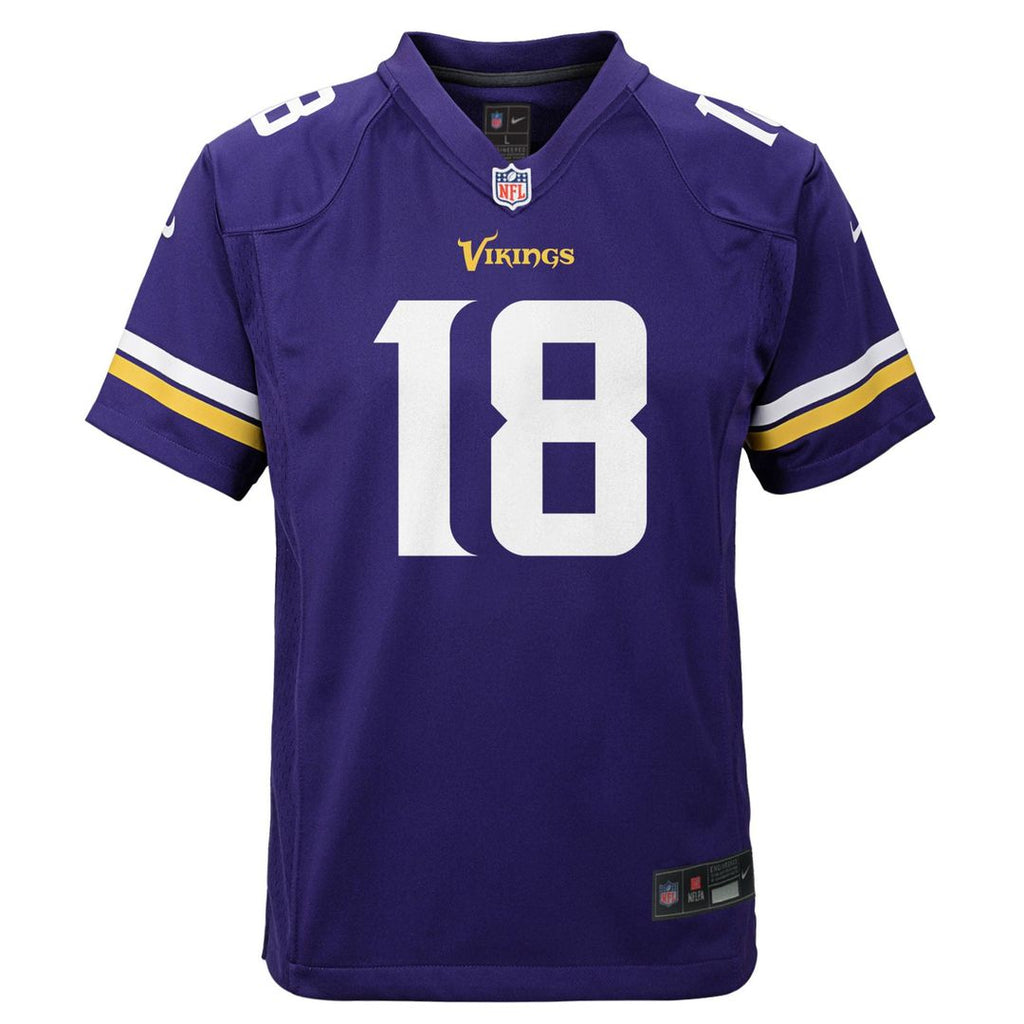 Justin Jefferson Minnesota Vikings Youth Game Jersey - Purple
